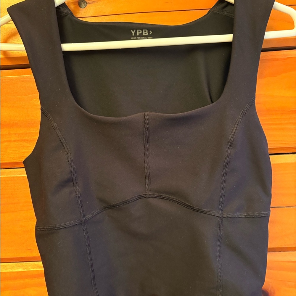 Black Aritzia Square Neck Athletic Tank